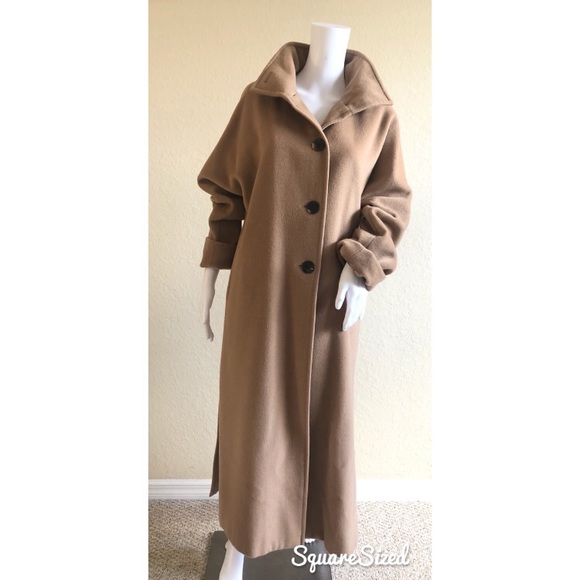 Max Mara Women’s Long Button Coat Side Slits Sz 2 - Picture 3 of 8